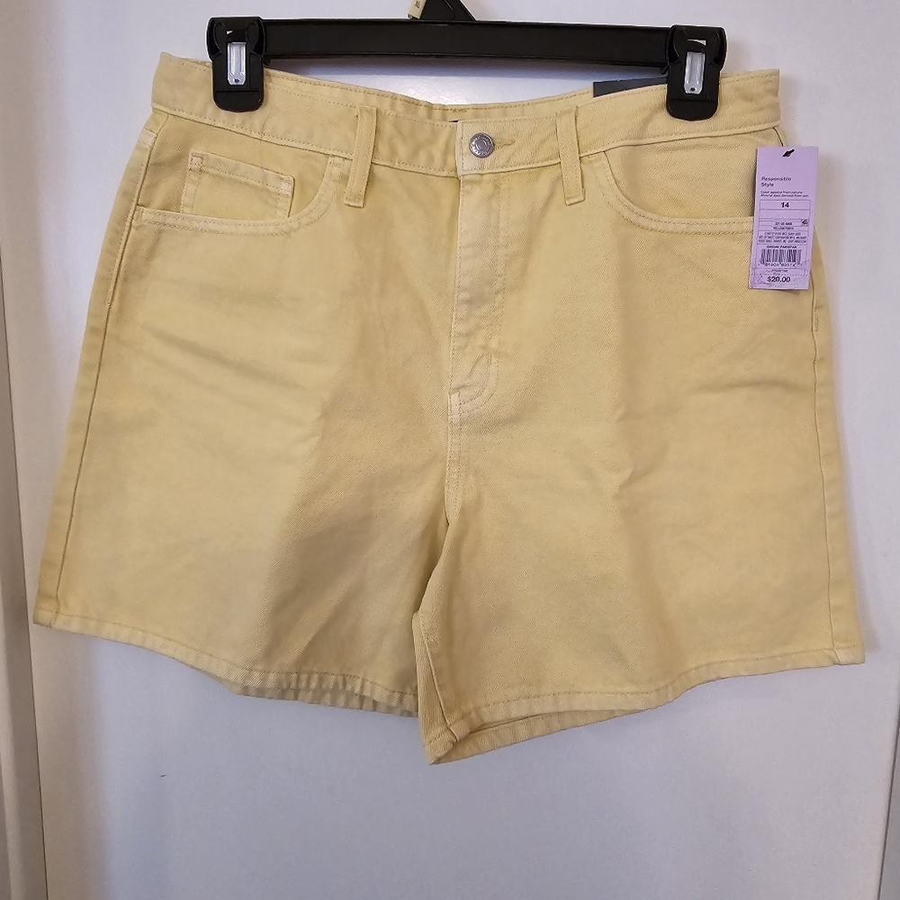 #446 Wild fable women's highest rise Bermuda jeans shorts - Picture 2 of 8